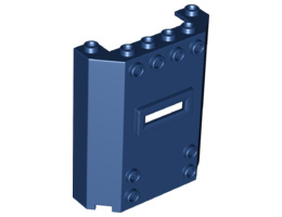 Стена 45 градуса 2X6X6 с прозорец: {земно син}