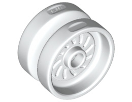 Джанта 18 x 12 mm с кръстат отвор и пъпка: {бял}