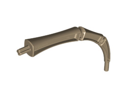 Appendage Bony Large with Axle (Leg / Rib / Tail): {пясъчно жълт}