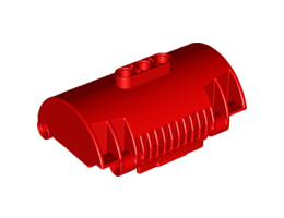 Cylinder Half 3 x 5 x 8 with Pin Holes: {ярко червен}