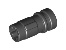 Large Figure Weapon Lightsaber Hilt Half 2L with Axle Hole: {черен}