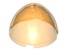 Container, Faceted, 4 x 4 x 1 2/3, Dragon Egg Top: {прозрачно ярко оранжев}