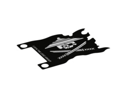 Небесен пиратски флаг 56 mm X 40 mm: {мултикомбинация}