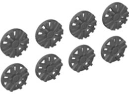 Wheel Cover 10 Spoke (Spokes in Pairs) and 10 Spoke Y Shape for Wheel 18976, 8 in Bag - 4 of Each (Multipack): {тъмно каменно сив}