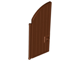 Door 1 x 4 x 7 2/3 Curved Top: {червеникаво-кафяв}