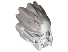 Bionicle Mask of Ice (Unity) with Marbled Flat Silver Pattern: {бял}