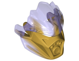 Bionicle Mask of Earth (Unity) with Marbled Trans-Purple Pattern: {топло златист}
