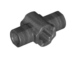 Technic, Axle Connector Hub with Two Bar Holders (Lightsaber Hilt): {титаниево метален}