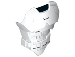 Large Figure Torso with SW First Order Stormtrooper Armor Pattern: {бял}