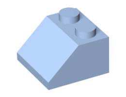 Покривна плочка 2X2/45°: {светло кралско син}
