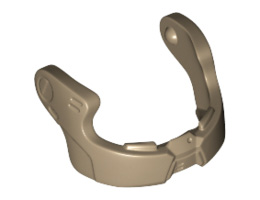 Minifigure, Visor Chin Guard for SW Resistance Trooper Helmet: {пясъчно жълт}