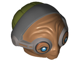 Minifigure, Head Modified SW Maz Kanata Pattern: {умерен нуга}