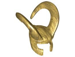 Minifigure, Headgear Helmet with Large Curved Flexible Horns (Loki) : {топло златист}
