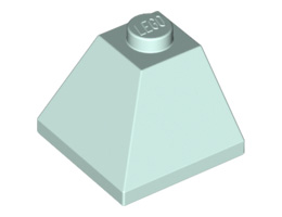 Ъглова тухличка 2X2/45° отвън: {аквамарин}