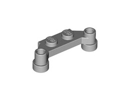 Плочка 1X4 с два крайни отвора : {умерено каменно сив}