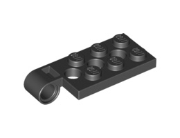 Панта-плочка 2X4 с дупка Ø4.85 горна: {черен}