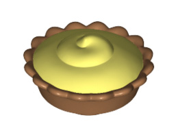 Pie with Bright Light Yellow Cream Filling Pattern : {умерен нуга}