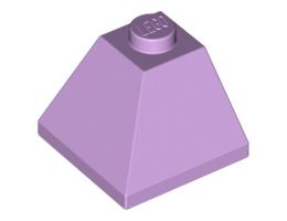 Ъглова тухличка 2X2/45° отвън: {лавандулов}
