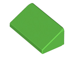 Покривна плочка 1X2x2/3: {ярко зелен}