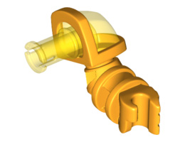 Arm Armored, Left with Trans-Yellow Shoulder and Pin (Nexo Knights Axl): {огнено жълто-оранжев}