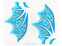 Plastic Wing Dragon with White Spines, Dark Azure and Gold Scrollwork and White Sparkles Pattern, Sheet of 2: {неопределен}