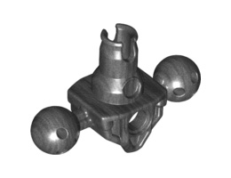 Large Figure Torso Skeletal Connector with 2 Ball Joints: {титаниево метален}