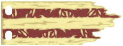 Cloth Flag 3 x 8 with Tattered Edge and Red Stripes Pattern: {тухлено жълт}