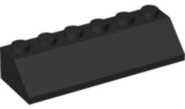 Покривна плочка 2X6/45°: {черен}