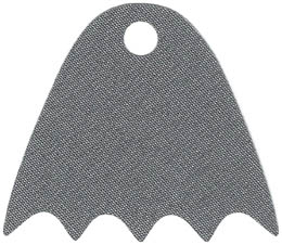 Minifigure, Cape Cloth, Scalloped 5 Points with Single Top Hole (Batman) - Traditional Starched Fabric: {тъмно каменно сив}