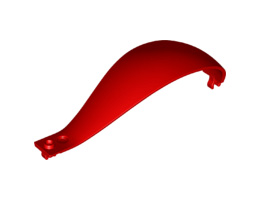 Panel 4 x 4 x 11 Curved Tapered with Clip at Each End: {ярко червен}