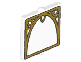 Glass for Window 1 x 2 x 2 with Ornamented Window Arch Pattern: {прозрачен}