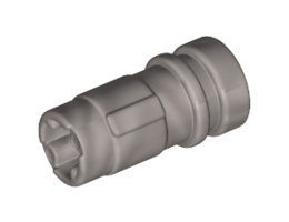 Large Figure Weapon Lightsaber Hilt Half 2L with Axle Hole: {металическо сребрист}