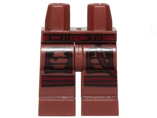 Hips and Legs with Pockets and Dark Red Belt, Strap, and Knee Wrappings Pattern: {червеникаво-кафяв}