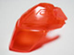 Hero Factory Helmet Visor with Clip : {прозрачно флуорисциращо червеникаво оранжев}