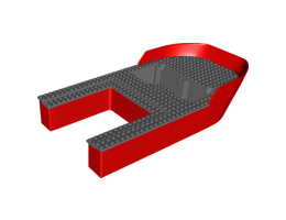 Boat, Hull Giant Bow 40 x 20 x 7, Base with Dark Bluish Gray Boat, Hull Giant Bow 40 x 20 x 7, Top (18913 / 18912): {ярко червен}