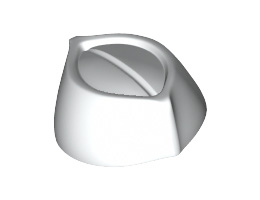 Minifigure, Headgear Cap, Butcher / Food Service : {бял}
