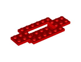 Шаси 4X10 с дъно 2X4 : {ярко червен}