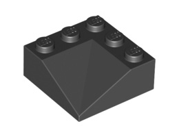 Ъглова тухличка 3X3/22.5° отвърте: {черен}