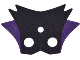 Minifigure, Cape Cloth, 6-Pointed Collar with 2 Dark Purple Points Pattern: {черен}
