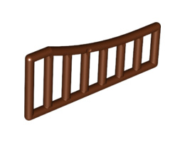 Bar 1 x 8 x 3 - 1 x 8 x 4 Curved : {червеникаво-кафяв}