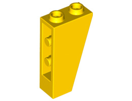 Покривна плочка 1X2x3/74° инверсна : {ярко жълт}