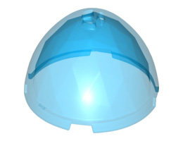 Container, Faceted, 4 x 4 x 1 2/3, Dragon Egg Top: {прозрачно син}