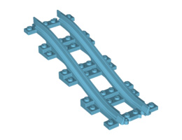 Train, Track Plastic, Narrow, Ramp, 3 Bricks Elevation: {умерено небесносин}