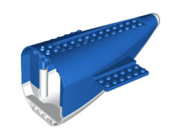 Aircraft Fuselage Aft Section Curved with White Base: {ярко син}
