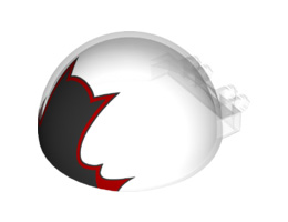 Windscreen 6 X 6 X 3 Canopy Half Sphere with Dual 2 Fingers and Bat Pattern: {прозрачен}