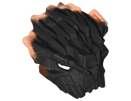 Bionicle Mask of Corruption with Marbled Trans-Neon Orange Pattern: {черен}