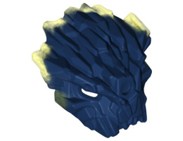 Bionicle Mask of Corruption with Marbled Trans-Neon Green Pattern: {земно син}