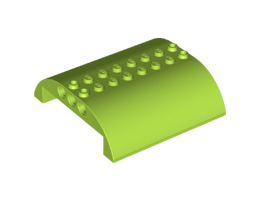 Slope, Curved 8 x 8 x 2 Double : {ярко жълто-зелен}