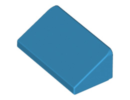 Покривна плочка 1X1x2/3: {тъмно небесносин}