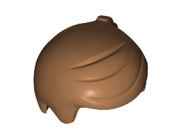 Minifigure, Hair Short with 2 Locks on Left Side: {умерен нуга}
